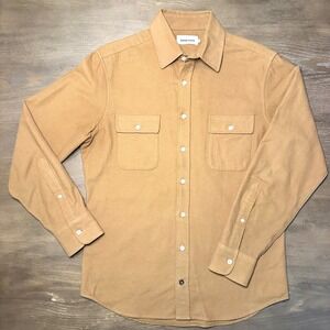 TAYLOR STITCH British Tan Long Sleeve Button Up Chamois Flannel Shirt Men Sz 38